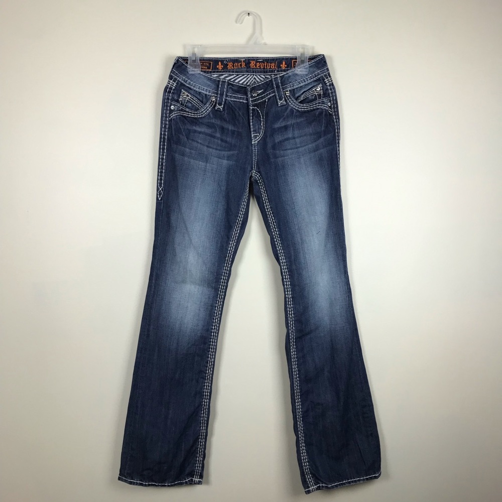 Rock Revival Elaina Easy Boot Distressed Jeans